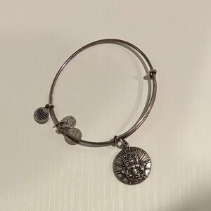 Alex and Ani Hand of Fatima Silver Toned Bangle